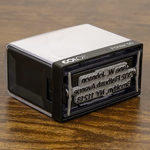 Colop Extra Large Size Self Inking Custom Text Stamp - Choose From Many Fonts & 15 Ink Colors #TOP4
