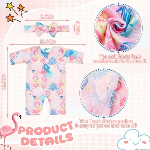 Image of Reborn Baby Doll Clothes Set for 18 Inch Colorful Babydolls Clothes Outfits Realistic Cute Strawberry Fruit Pattern Dress Accessories with Headband Bulk for Girl(Dress & Cozy Set)