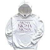 Kite and Crest Sigma Sigma Sigma Hoodie - Tri Sigma Greek Harmony Sweatshirt White
