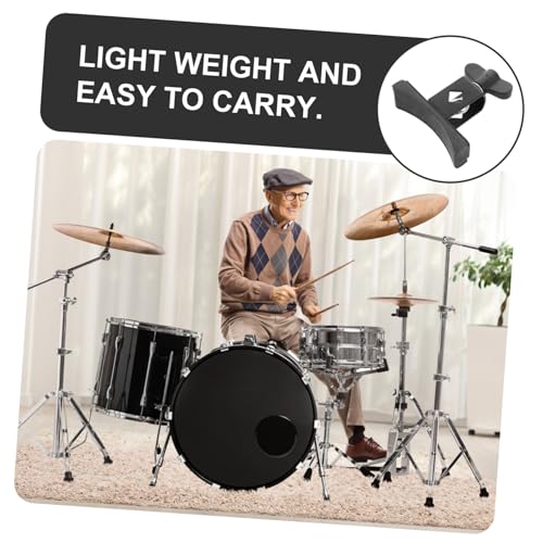 Soporte de montaje para aro de caja Hemoton Clamp con agarre firme, construcción duradera para instrumentos de percusión y tambor fácil instalación, negro miniatura 5
