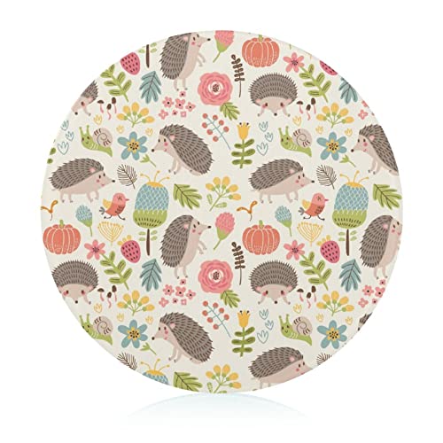 Planche à découper en verre trempé hérisson jaune plateau de présentation durable 20 cm - 2