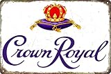 Vintage Crowns Royals Tin Metal Tin Sign Tin Plate Sign Wall Art Decor TIN SIGN 8X12 INCH (White)