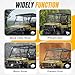 KUAFU 2-in-1 Flip Windshield Compatible with 2015+ Kawasaki Mule Pro FXT/ DX/ DXT/ FX/ FXT Ranch Edition Full Folding Fold down Clear Windscreen