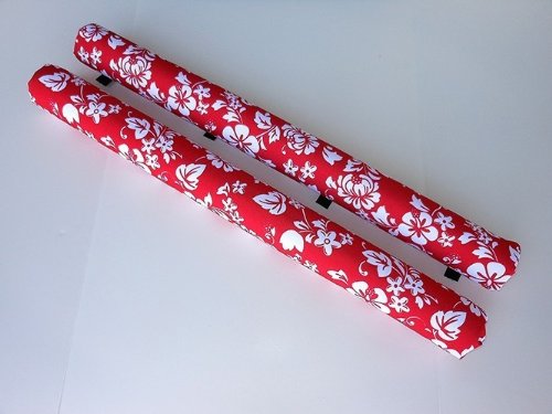 36" Roof Rack Pads Red Floral - Non Logo (Made in U.S.A.) Regular Pads