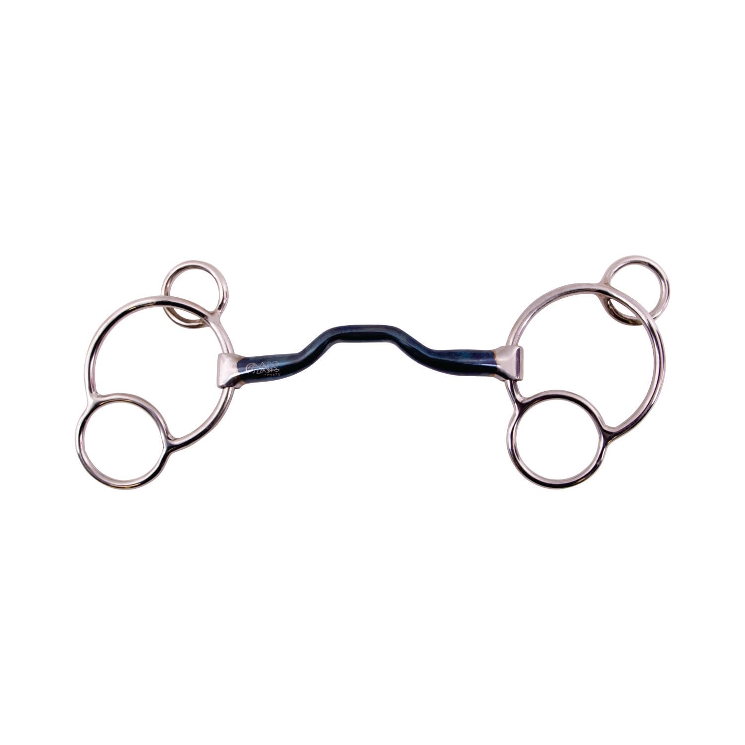 AK Blue Silver Universal Solid Mouthpiece Sweet Iron Horse Bit AKRS-102647 (Blue Silver, 5.50'')