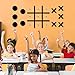 Magnetic Tic Tac Toe Wall-Mount Game,Game Room Decor,Modern Wall Decals for Kids Room,Classroom&Offices,Best Gift for Family, Friends (Black)