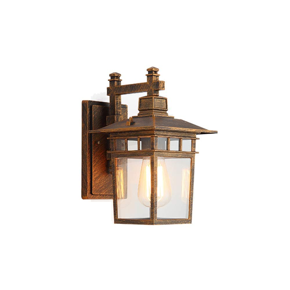 OLSKFUH Wall Lamp, Outdoor Wall Sconce Chinese Garden Wall Lamp Villa Decoration Balcony Porch Wall Light Corridor Lighting Aluminum Exterior Light Fixture,Indoor Wall Light,Brass