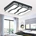 Produktbild COOSNUG LED Deckenlampe Deckenleuchte Schwarz-64W Kaltweiß Quadrat Energiespar Wohnzimmer Schlafzimmer Korridor Acryl-Schirm Rahmen Flur Lampe Schlafzimmer Küche Energie Sparen Licht Modern Design