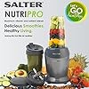 Salter EK2002V4SILVER NutriPro 1000 Blender – Transportable Smoothie Maker, Wholesome Juicer, Nutrient Extractor, 2 Shuttle Mixing Cups (800ml/1L), Perfect for Soups/Child Meals, Stainless Metal Blade, 1000W - Image 3