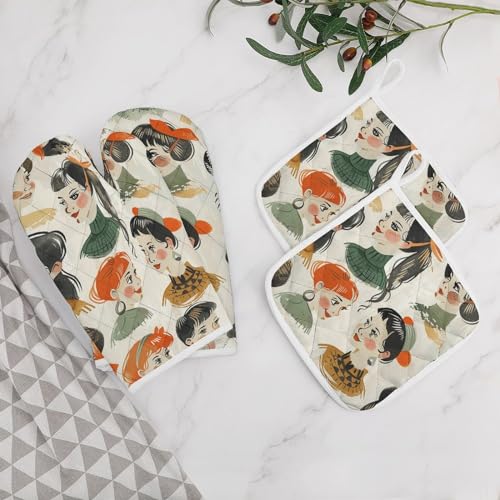 Maniques pour la cuisine antidérapantes et imperméables résistantes à la chaleur - 6