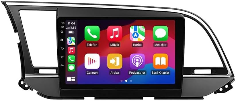 9 İnç Android Multimedya CarPlay Android Auto Navigasyon Kameralı 4GB RAM 64GB - Hyundai Elantra 2016-2018 ile uyumlu