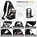 Crossbody Sling Bags for Women, Sling Backpack for Men Multipurpose Sling Purses Chest Bag for Hiking Travel, Black