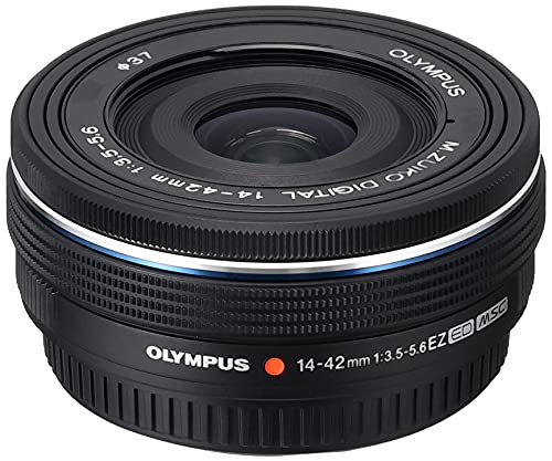 Objetivo Olympus M.Zuiko Digital 14 - 42 mm F3.5 - 5.6 EZ, zoom estándar, adecuado para todas las cámaras MFT (modelos Olympus OM-D & PEN, serie G de Panasonic), negro