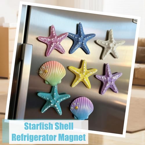 10 imanes decorativos estrella de mar y conchas miniatura 3