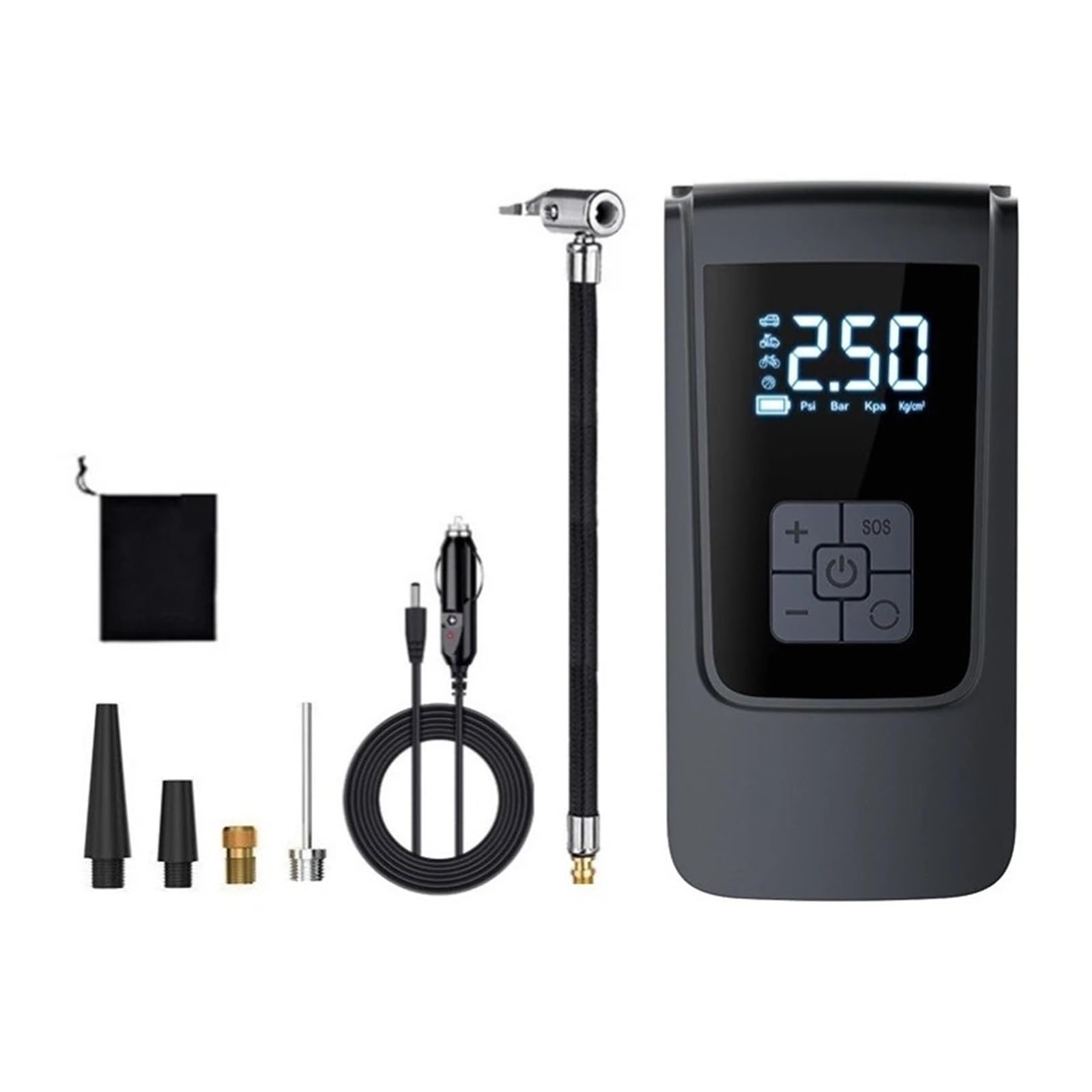 7.4/12V Pompa Di Aria Digitale 150PSI Intelligente Compressore D'aria HA CONDOTTO LA Luce Senza Fili/Cablato Compressore D'aria 6000mAh Cordless Pompa Della Gomma For Il Motociclo Gonfiatore Rapido(ST