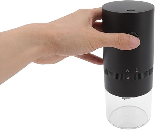 Miniatura 9 de Topyond Molinillo de café eléctrico, molinillo de granos de café, molinillo negro de carga USB, para el hogar, cocina, café, grano, especias,