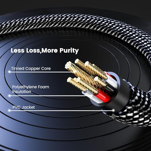 Image of MOSWAG 3.5mm to RCA Cable RCA to 1 /8 Cable Headphone to RCA Adapter 6.6ft