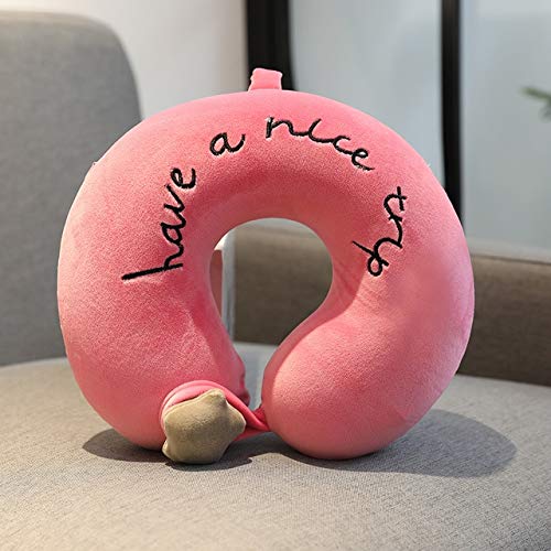 Almohada para el Cuello en Forma de U, portátil y Lavable para Viaje en automóvil, Gris Claro, 25x26x13cm Cover