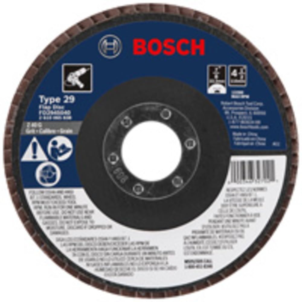 BOSCH FD2945040 Schleifscheibe, 10 Stück, 11,4 cm, 2,2 cm, Dorn Typ 29, Körnung 40, Schleifscheiben, 10 Stück