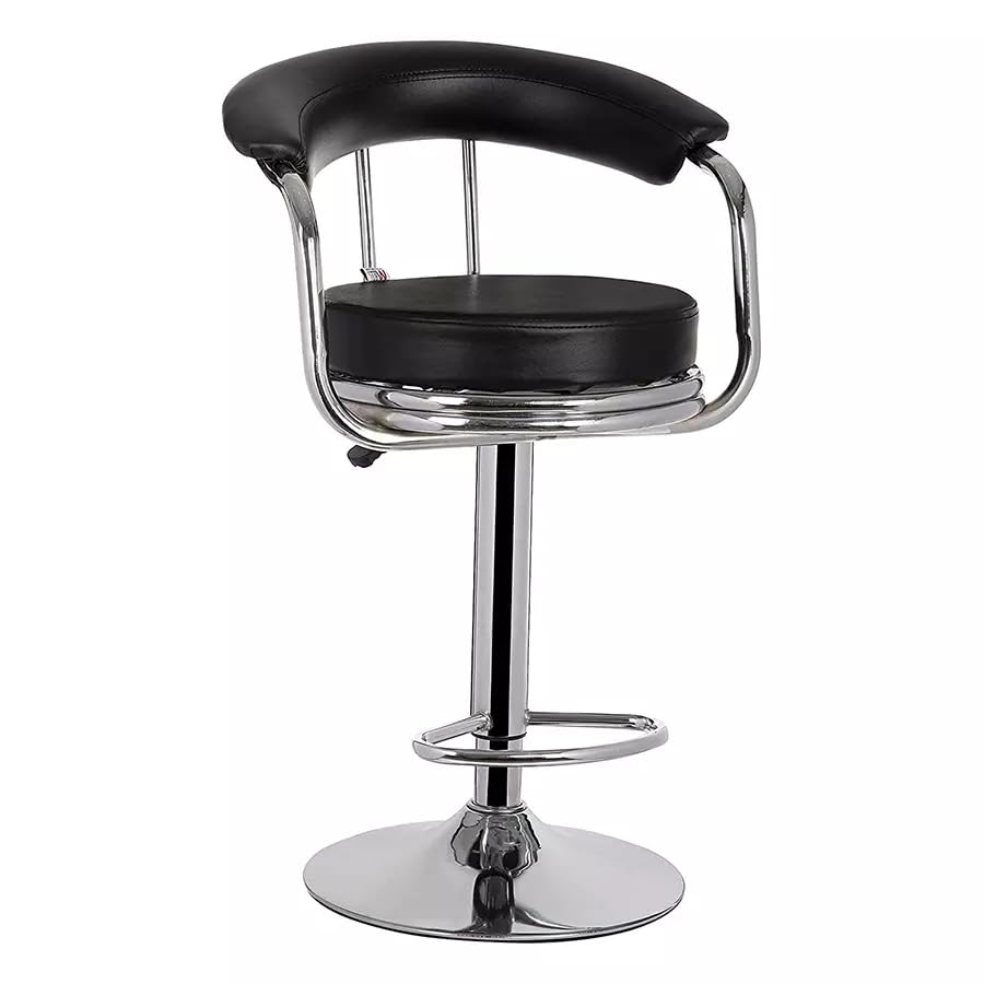 DPI Ring Classic Bar Stool | Bar Chair Height Adjustable & 360° Swivel Revolving | Kitchen Chair with Footrest for Office Shops Dinning. (1, Brown)