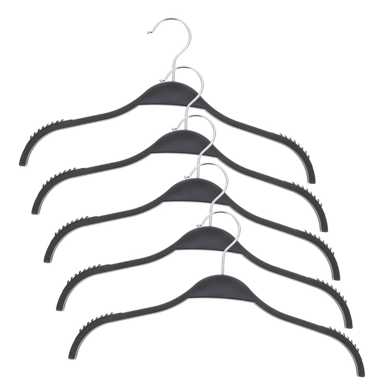 KOMBIUDA 5Pcs Non Slip Clothes Hangers for Heavy Duty Use Space Saving Coat Hangers for Wardrobe Organization for Dresses Pants Household Accessories