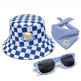 Oktoberfest Accessoires Set, Oktoberfest Hut Herren mit Brille und Halstuch