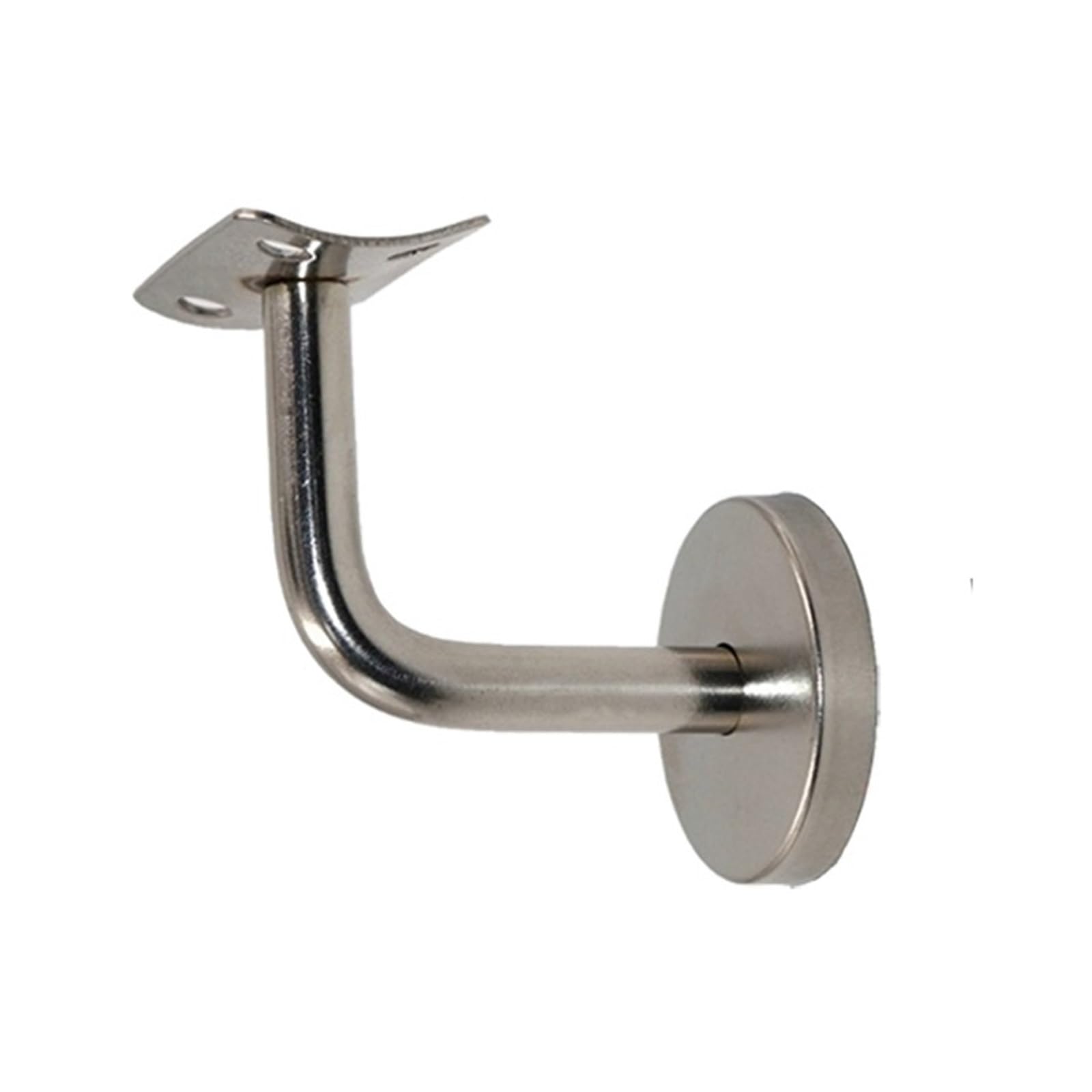 VAYEODEYU Silver Handrail Brackets 10 Pcs 50x60mm for Staircase Mopstick Flat Curved Support(Curved Support)