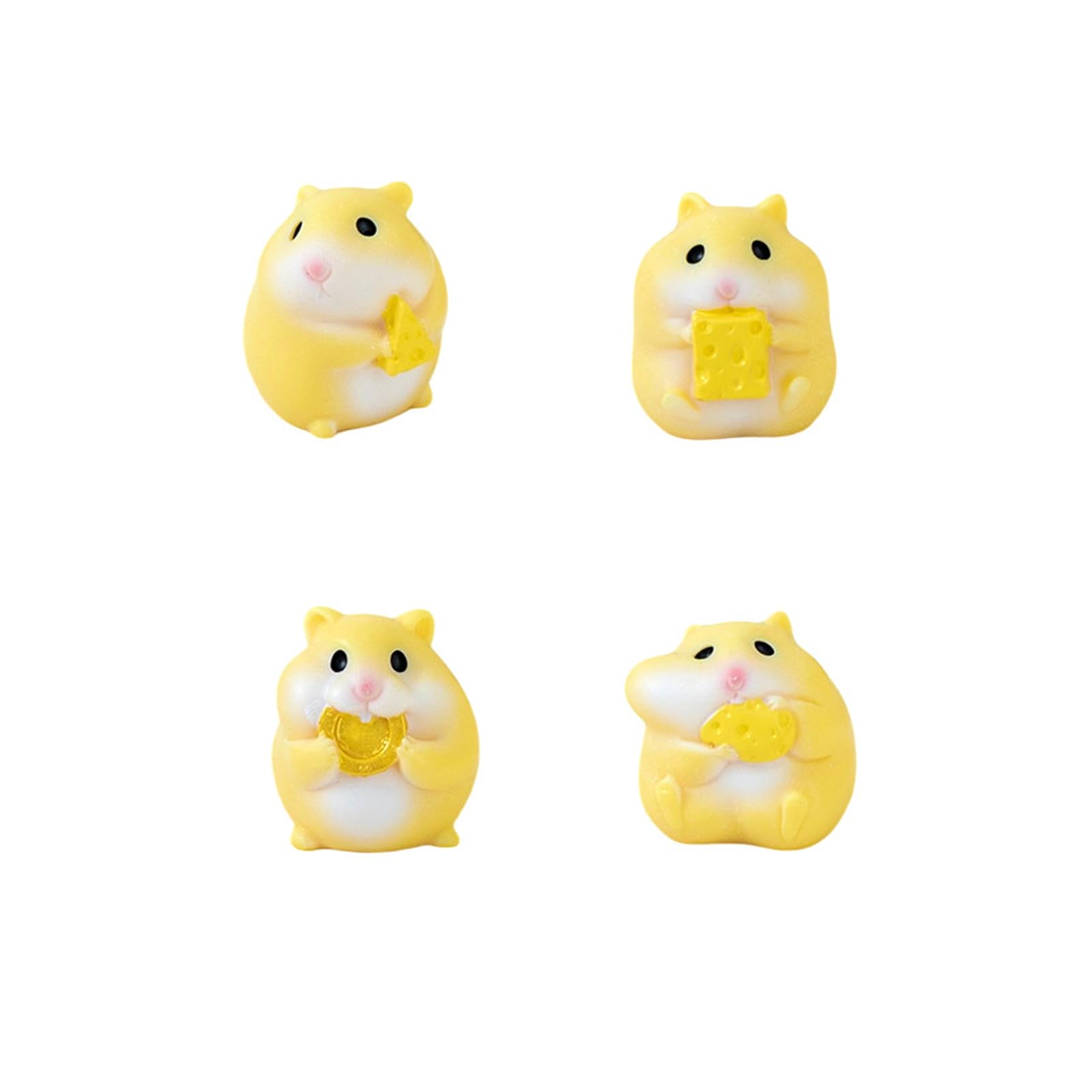 Hkfgdjdl Yellow Garden Statues Lovely Little Hamster Figurines Resin Hamster Sculpture Garden Yard Ornaments For Outdoor Home Dec