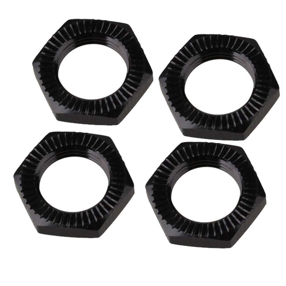 KEEDA 4PCS M17 17mm Aluminum Alloy RC Wheel Hex Hub Nut Thread 1.0mm for 1/8 RC Model Car HSP Redcat Himoto Parts(Black) - Image 3