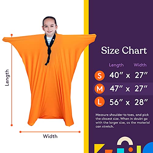 Special Supplies Meia corporal sensorial laranja para aliviar o estresse, saco sensorial confortável