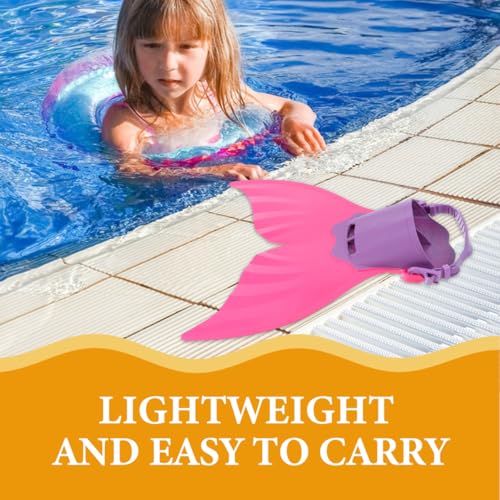 Kisangel Mermaid Fin 1pc Mermaid Foot Flipper Snorkeling Fin Swimming Fin Diving Flipper for Youth and Kids(Purple) Flippers