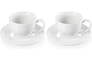 Le Creuset Stoneware Cappuccino Cup and Saucer Set