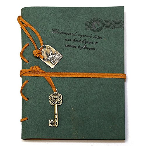 Ai-life Vintage Retro PU Cubierta Diarios Retro Cuaderno Diario Notebook Blanco de Papel Kraft Libro Cuaderno en Blanco Revista Notebook Libreta Mano Escrito Viaje