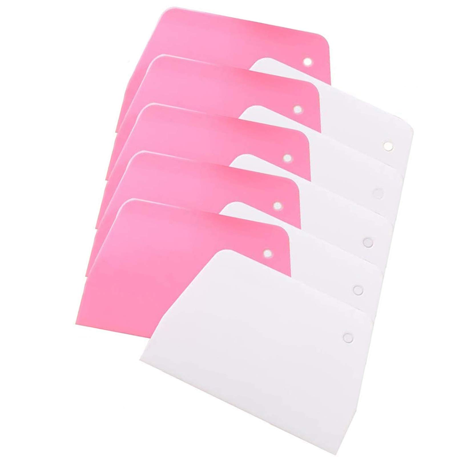 Trapezoidal Dough Scrapers, Hard Plastic Cutters,Bench Scrapers with Edge Flat, Flexible Bowl Scrapers, Multipurpose Food Scrappers for Baking Kitchen Pasta Pastry，10 Pcs