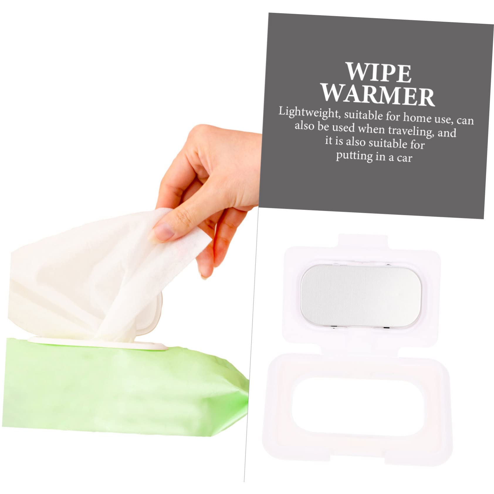 3 Pièces Essuie-tout Lingettes De Voiture Machine De Chauffage De Lingettes Humides Lingettes Pour Voiture Lingettes De Voyage Pour Bébé Distributeur De Voyage Pp Blanche