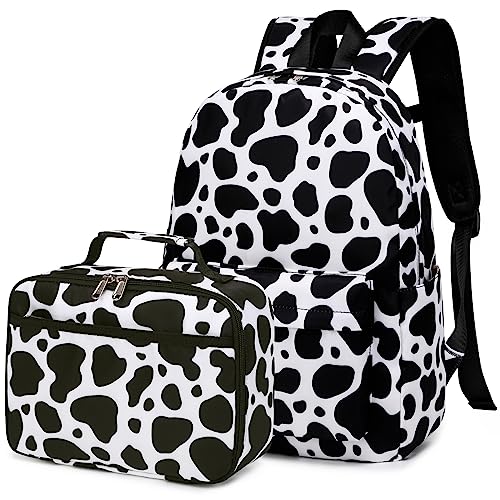 AUIVTY Mochila escolar para meninas e adolescentes com lancheira, estojo de lápis, mochila infantil