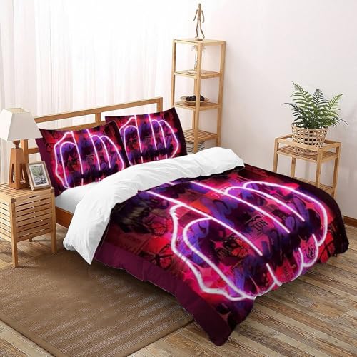 Housse de couette imprimé 3D Les Doigts microfibre King 220x240