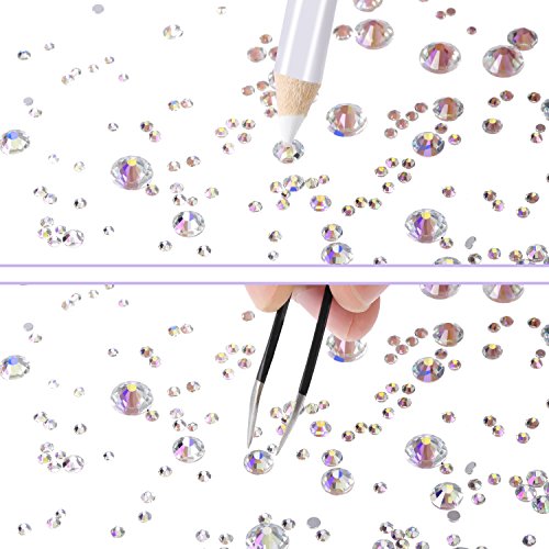 Tecunite TECUNITE-RHINESTONES-01 2000 Pieces Flat Back Gems Rhinestones 6 Sizes thumb #2