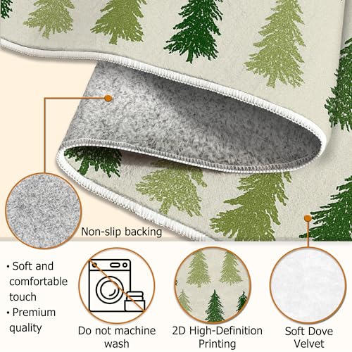 Tapis de sol antidérapant sapins 1,5 x 2,1 m isolant pour lit