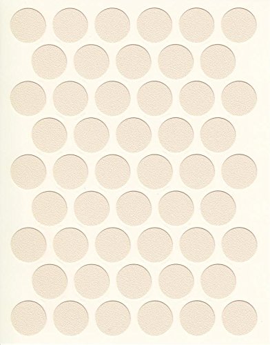 Self Adhesive PVC Screw Cover Cap Diameter 14mm=9/16" (1 Sheet 50 caps) Beige