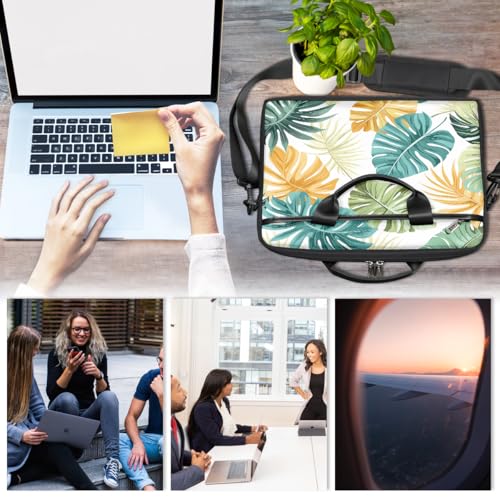 Maletín para laptop de 15 pulgadas con estampado tropical miniatura 6