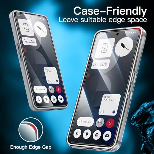 Image of JETech Full Coverage Tempered Glass Screen Protector Guard for Nothing Phone 3a / 3a Pro, Black Edge with Easy Installation Tool, Case-Friendly, HD Clear, 3-Pack
