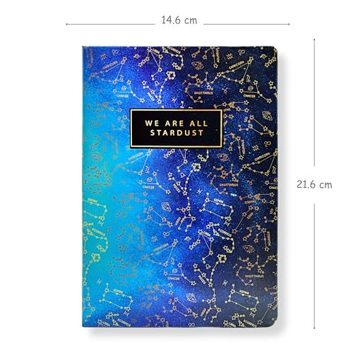 Image of Notebook Set, Premium Hardcover Journal, Bookmark and Matching Box |192 Ruled Pages, 80 GSM | A5 Ruled Writing Notebook for Girls, School & Office | Zodiac