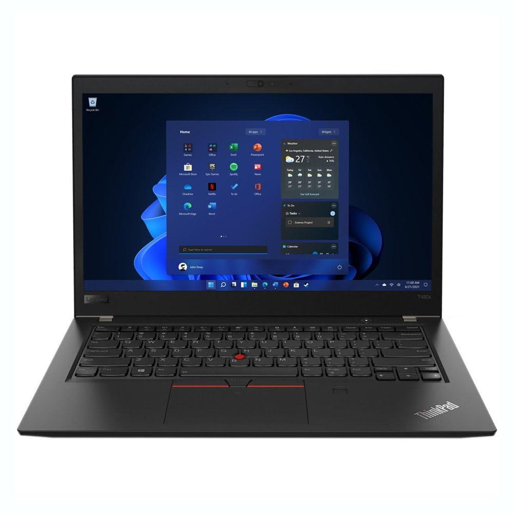 Lenovo ThinkPad T480 Ordinateur Portable 14" Full HD Intel Core i5 8350U 8 Go RAM 250 Go SSD Windows 11 Pro Clavier AZERTY