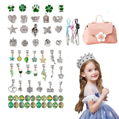 Kit para hacer pulseras de perlas de aleación, suministros y dijes para fabricación de joyas 1
