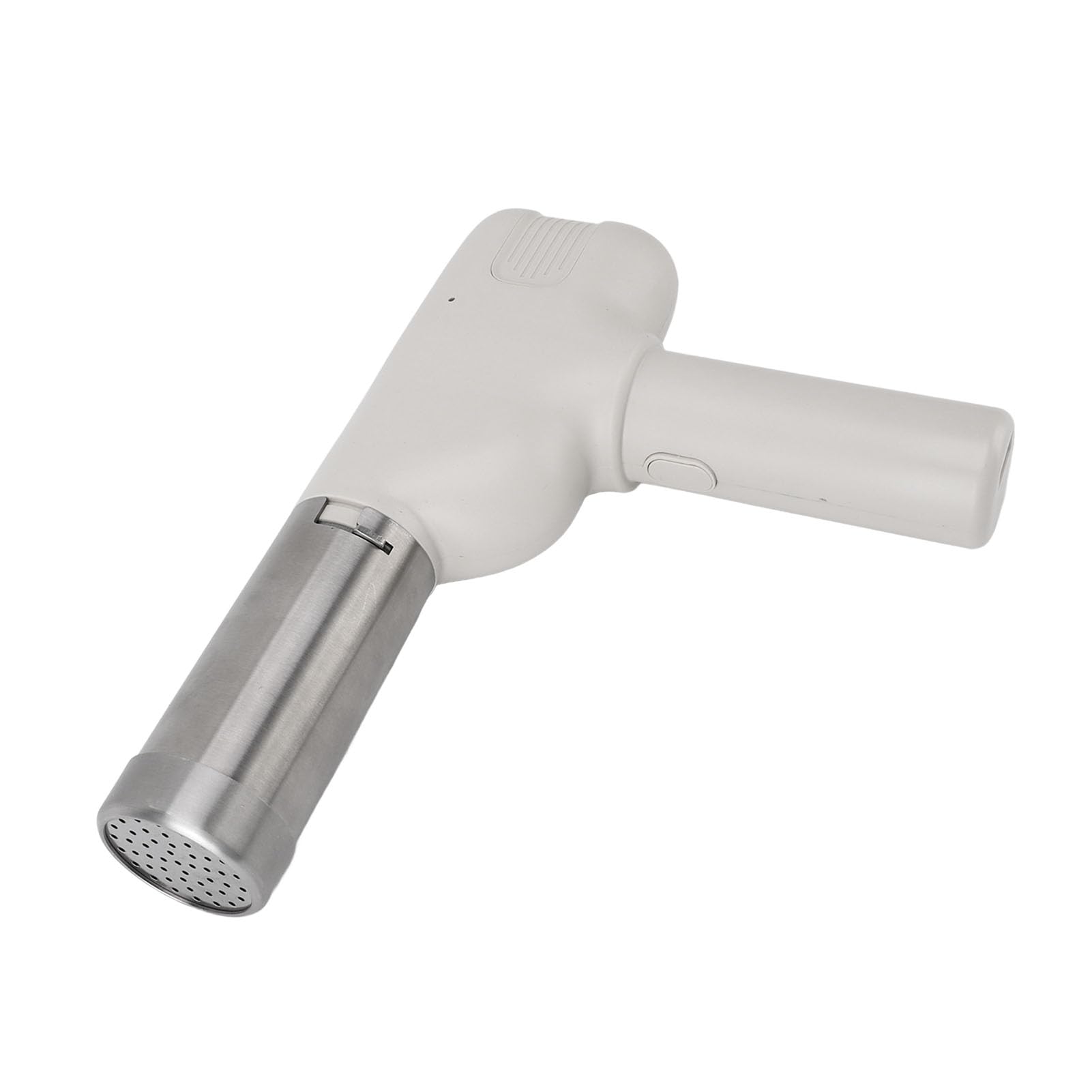 Máquina para Hacer Pasta Eléctrica de Mano, Fabricante de Fideos Automático Pequeño, Recargable, Portátil, para el Hogar, Cocina, Acero Inoxidable, 3 Moldes (Blanca)