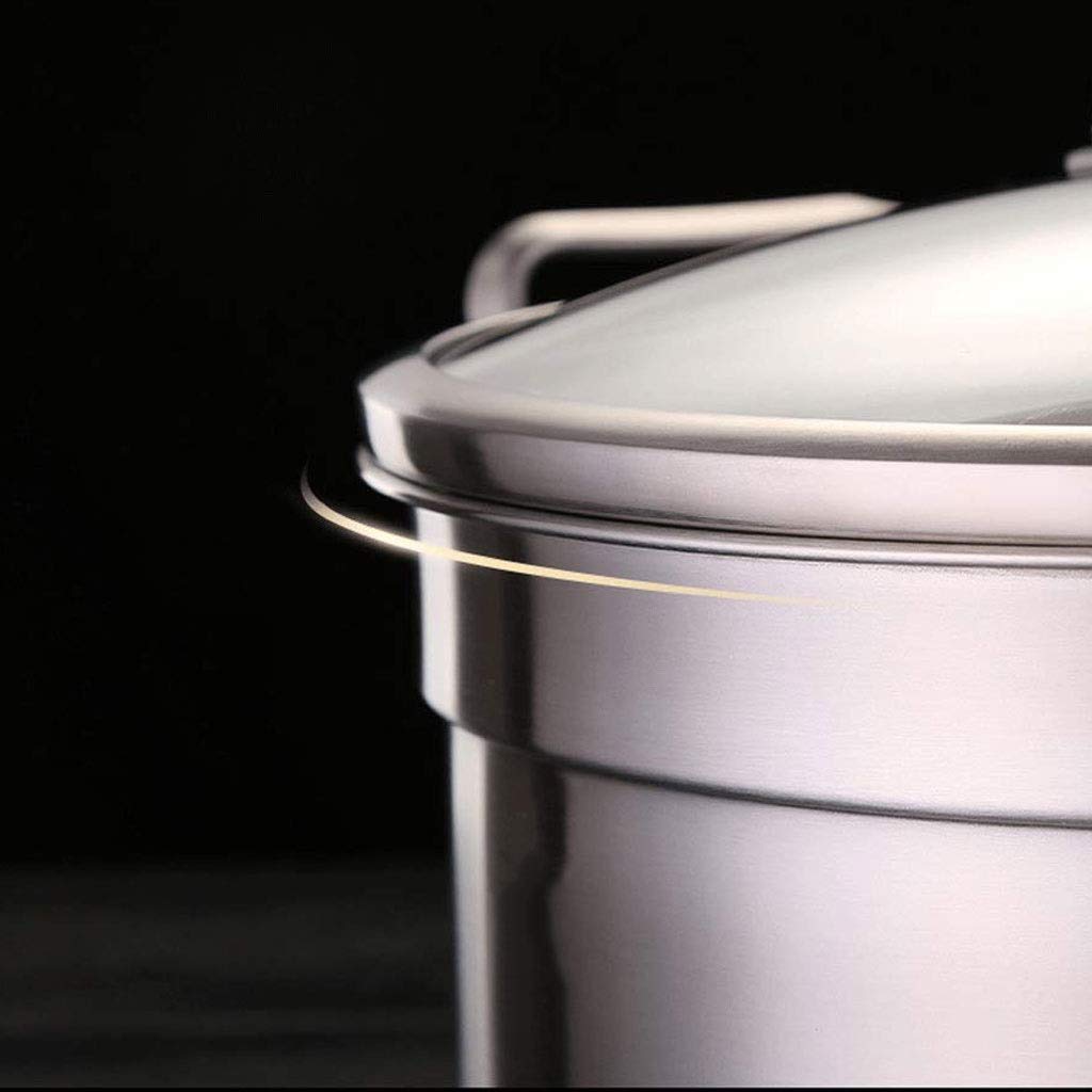 Set per Cottura A Vapore, Piano Cottura A Induzione di Grande capacità con Struttura Avanzata E Manico Resistente al Calore, Vaporiera A 3 Strati, Pentola per Z