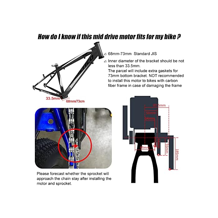 Bafang BBS01B 48V 350W Mid Motor Drive System Kits - Image 4