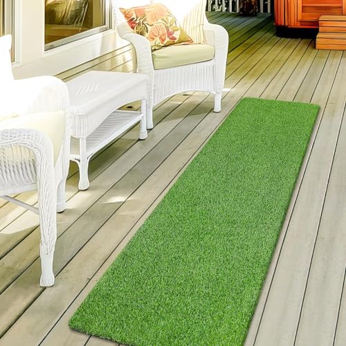 PL Homes Artificial Green Grass Carpet Mat for Balcony Floor, Lawn, Terrace Door Entrance Mats - 1.5x3 feet