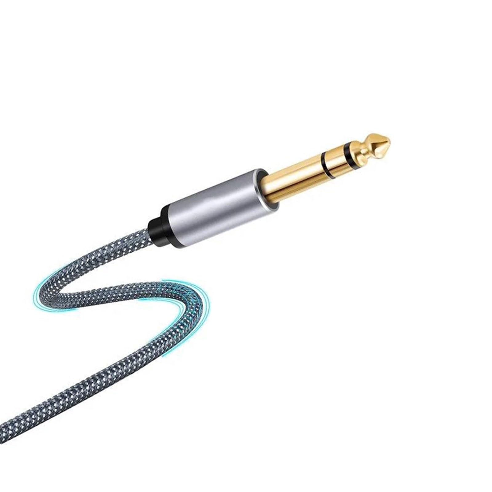 Kabel Do Gitary Kabel wyjściowy w oplocie nylonowym 6,35 mm do klawiatur gitar elektrycznych(10m)